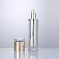 Haut de gamme 100ml acrylique presse-Type crème pour les yeux Lotion bouteille luxe cosmétique PE matériel bouchon à vis 30g pour emballage de soins de la peau
