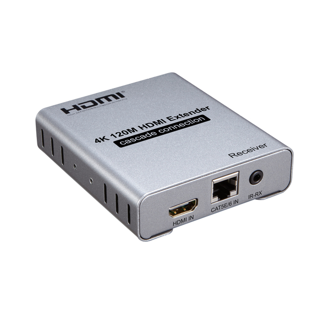 4K 120M HDMI Extender Cascade Connection Over CAT5e CAT6 RJ45 Ethernet LAN Network Cable Extension Splitter Transmitter Receiver