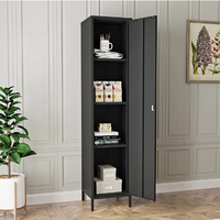 Armoire de rangement en acier multi-couleurs sur pied, personnalisable, à portes simples, pour vêtements, casier en acier, armoire de rangement, vente en gros