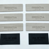 Étiquette tissée douce haute densité en polyester satiné, logo de marque personnalisé, étiquette de vêtement pour vêtements d'enfants