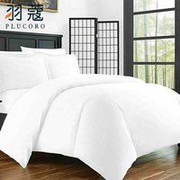 Ensemble de housse de couette en satin de coton égyptien 100% de style moderne, sur mesure en Chine, 4 pièces, taille King, pour hôtel, maison et hôpital