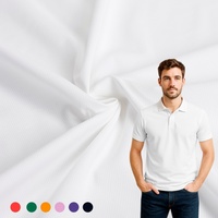 Grosir 165 GSM Stretch Jacquard kain Jersey tunggal 86% nilon 14% kain spandeks untuk pakaian olahraga T Shirt