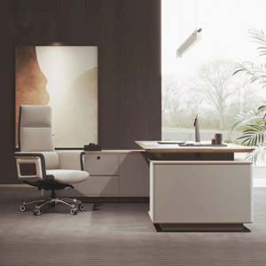 Bureau de direction en bois sur mesure avec éclairage LED – Design moderne pour bureau de direction ou <span class=keywords><strong>projet</strong></span> de bureau - Product Image 3