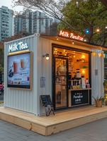 Kiosques de conteneurs préfabriqués démontés personnalisables pour les magasins de bar à café lait fleur pour la maison appartement options de taille