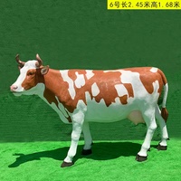 Patung Hewan Fiberglass Ukuran Asli Buatan Tangan, Kerajinan Resin, Patung Sapi, Pahatan Sapi untuk Dekorasi Taman