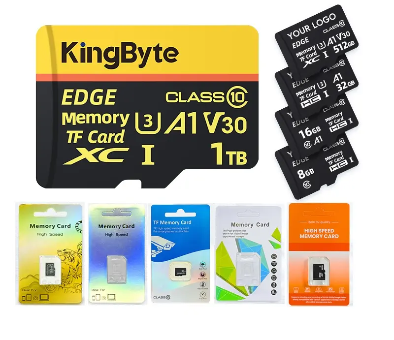 64GB TF A1 hız Mini SD hafıza kartı cep telefonları için Drones MP3 & dvr plastik V30-Available boyutları 32GB 64GB 128GB