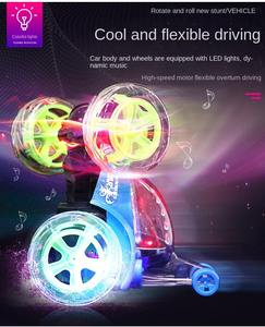 Voiture télécommandée AiJH RC <span class=keywords><strong>Stunt</strong></span> Tipper retournée avec lumières LED clignotantes, roulement à 360 degrés, danse, jouet de voiture télécommandée 2,4 GHz - Product Image 4