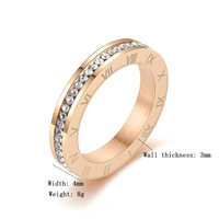 Schlichtes und Trendiges Design Doppelreihiger Schlamm-Diamant Edelstahlring, ein Modischer Diamantbesetzter Damenring als Geburtstagsgeschenk