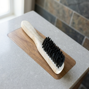 Brosse à cheveux professionnelle ASAP Brand pour barbier, poils doux, brosse de coiffage de salon de qualité supérieure, brosse pour dégradé, coiffage et coupe de cheveux, manche en bois - Product Image 1