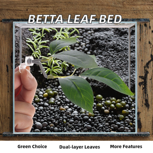 Décoration d'aquarium en plastique à double couche écologique <span class=keywords><strong>Levana</strong></span>, simulation d'herbe aquatique pour betta, lit de repos - Product Image 2