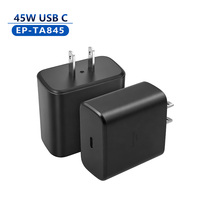 Chargeur mural WONDERPHON 45W GaN avec port USB-C, entrée AC 100-240V, protocole PD2.0 PPS, prise US, ignifuge, écologique, universel