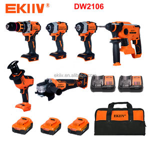 EKIIV set bor palu tanpa sikat nirkabel, set Kombo 20v 21v 18v OEM tanpa kabel - Product Image 6