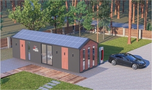 Sistema de conexión modular magnética para juntas de panel electromagnético de montaje sin herramientas para refugio solar transparente Villa Steel - Product Image 4