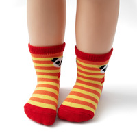 Lot de 12 paires de chaussettes en coton pour enfants, mignonnes, antidérapantes, respirantes, à motif de dessin animé, pour bébés