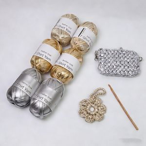 Hilo para Bordado, Insumos de Algodón, Hilo <span class=keywords><strong>Trapillo</strong></span> para <span class=keywords><strong>Tejer</strong></span>, Hilo Metálico de Poliéster para Camisetas, Hilo para Crochet - Product Image 4