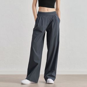 <span class=keywords><strong>Pantaloni</strong></span> Lunghi Casual da Donna <span class=keywords><strong>in</strong></span> Tela Comodi <span class=keywords><strong>con</strong></span> Tasche, Gamba Larga, Vita Elastica, Traspiranti per Yoga e Allenamento - Product Image 4