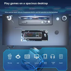 GEDO barato doble en forma de X marco de acero pata de mesa 12MM MDF estable escritorio de la computadora mesa de juegos en casa <span class=keywords><strong>Gamer</strong></span> escritorio y mesa de oficina - Product Image 4