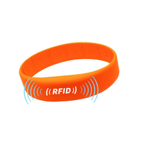 Bracelet intelligent RFID en silicone étanche personnalisé en usine, programmable 125 KHz, pour paiement sans argent liquide et accès, vente en gros
