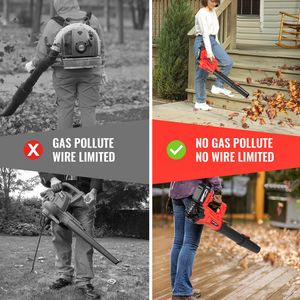 High Power Red Cordless Leaf <strong>Blower</strong> Ergonomic Lightweight Design for Lawn Care, Yard, <strong>Snow</strong>, Nice giftie for Halloween/Xmas - Product Image 4