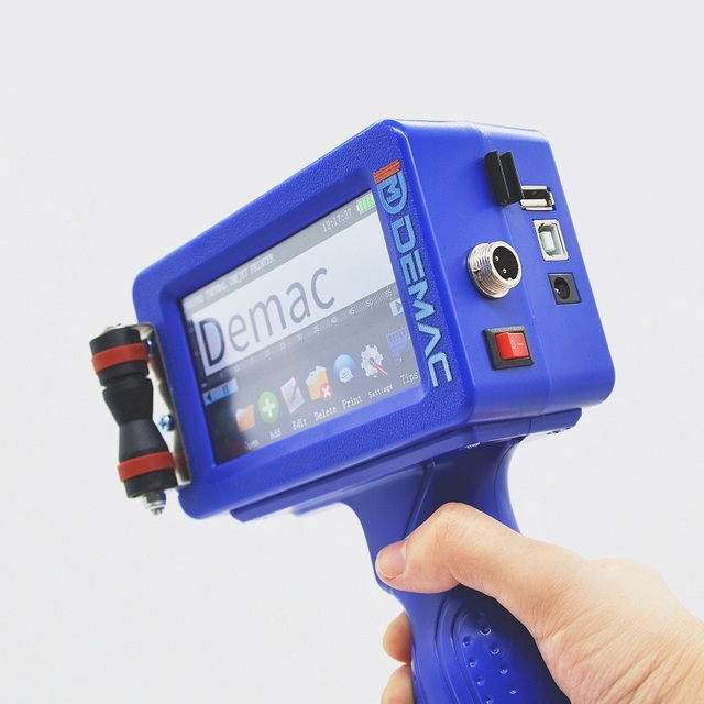 12.7mm Handheld Inkjet Code Printing Machine TIJ Hand Jet Printer J501Pro with Fast Dry Ink Cartridge