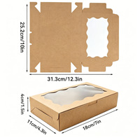 Boîte cadeau personnalisée avec fenêtre, emballage en papier en gros pour boulangerie, chocolat, biscuits et emballage cadeau pour célébrations