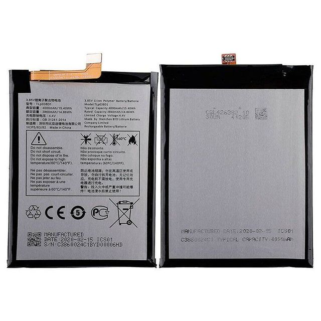 Tlp038d1 Lithium Polymer Battery 4000mAh for Alcatel 1 SE 5030D/1S 5028D/TCL 10 SE/10L