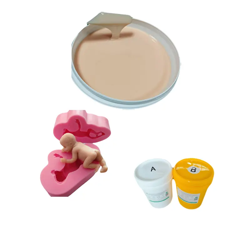 아기 장난감 용 의료용 실리콘 고무 인체에 곰팡이 rtv 액체 실리콘 고무
