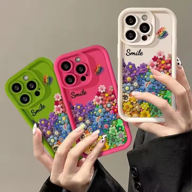 Colorful Floral Pattern Soft TPU Silicone Phone Case for iPhone for Xiaomi Redmi for Huawei Infinix Tecno-Versatile Mobile Cover