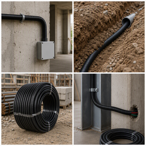 Tuyau flexible en PVC ondulé ignifuge et étanche de 20 mm/25 mm pour la protection des câbles et fils électriques - Product Image 5
