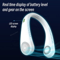Ventilateur de refroidissement portable sans lame 2000mAh Affichage de la puissance LED Ventilateur de cou portable rechargeable par USB pour l'extérieur