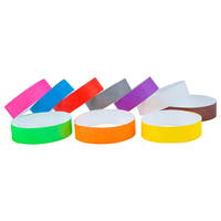 Kostenlose Probe Plain Solid Color 19mm Einmalige Verwendung Wasserdichtes Inkjet-bedruckbares Tyvek-Papier armband Benutzer definiertes Tyvek-Armband