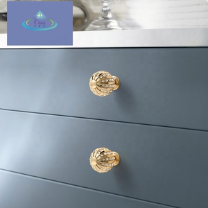 Luxury Interior Door <strong>Handle</strong> Chrome-plated Black Gold <strong>Decoration</strong> <strong>Diamond</strong> Glass Cabinet Door <strong>Handle</strong> - Product Image 5