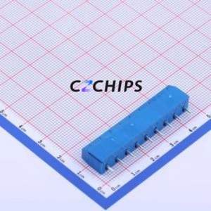 JL301-50009U01 <b>Screw</b> Terminal <b>Block</b> Through hole Component (THT),P=5mm Connector 1x9P 5mm Blue Through Hole - Product Image 2