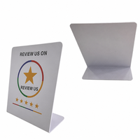 Expositor de Mesa Personalizado de PVC con NFC y Código QR para Menús de Restaurantes y Redes Sociales