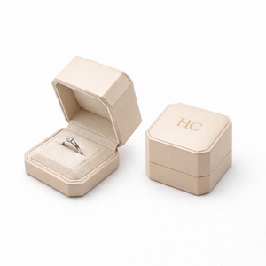 Professional OEM <b>Ring</b> <b>Box</b> Custom Shape Rigid PU Leather Jewelry <b>Gift</b> <b>Box</b> Velvet Insert Debossed Logo Wholesale <b>for</b> Private Label - Product Image 5