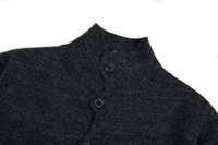 Herren Rollkragen-Strickjacke Vintage Knopfleiste Gestrickter Pullover Weiche Acryl-Nylon-Mischung Warme Herbst-Winter-Strickware