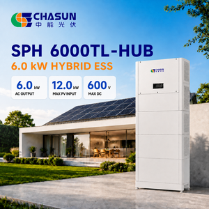Growatt 6kW <span class=keywords><strong>SPH</strong></span> 6000TL-HUB Hybrid-Wechselrichter 97,6% Effizienz 2 MPPT 600V Eingang IP66 40kWh Erweiterbare LiFePO4-Batterie CAN - Product Image 1