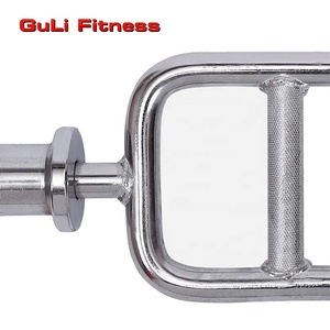 Barre de triceps olympique Guli Fitness OB34, musculation, acier solide, shrug, deadlift, hex trap, barre d'haltères de salle de sport avec colliers à ressort - Product Image 4