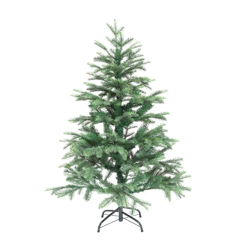 Pohon Natal pinus 150cm, bahan PE gaya longgar kualitas tinggi 180cm dengan dudukan logam