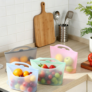 BPA Free Food Storage Container <b>Reusable</b> <b>Freezer</b> <b>Bag</b> Leak Proof Silicone Storage <b>Bag</b> Microwave Dishwasher Oven Safe - Product Image 1