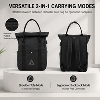 Tas Ransel Bisnis Kapasitas Besar yang Dapat Diperluas, Tahan Air, untuk Laptop 15.6 Inci dengan Port USB Eksternal