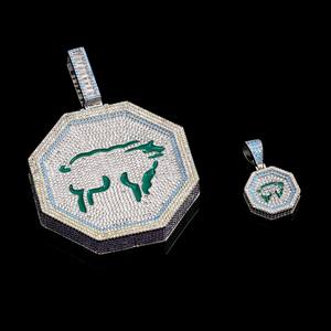 Collier Hip Hop pour homme Jackie <span class=keywords><strong>Chan</strong></span> Adventures Pendentifs du zodiaque chinois surdimensionnés Marque pour homme et femme Couple - Product Image 6