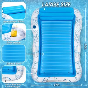 Matelas gonflable pour piscine, <span class=keywords><strong>bain</strong></span> de <span class=keywords><strong>soleil</strong></span>, transat, radeau, jouet flottant - Lit de bronzage gonflable rempli d'eau - Product Image 6