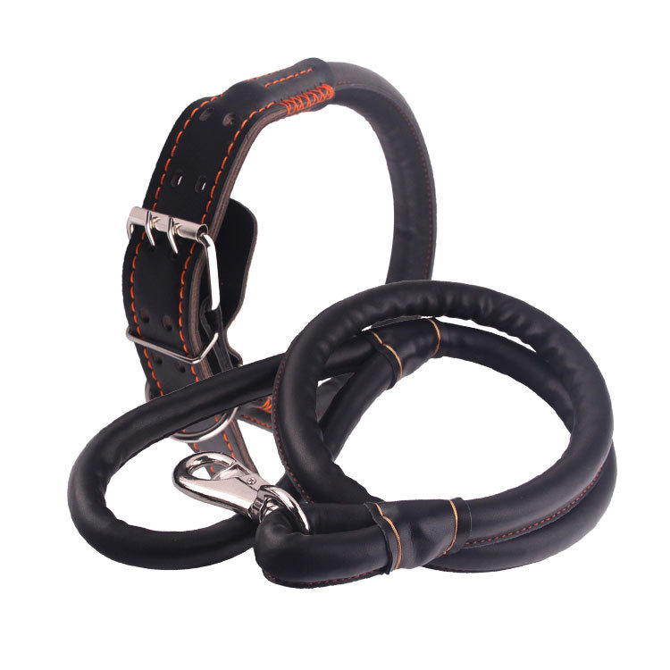 Wholesale Leather Dog Leash & Collar Set – Soft Genuine or Vegan Leather Pet Lead for Small to Large Dogs - View 3