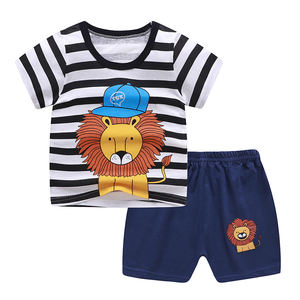 Ensembles de vêtements pour garçons, boutique pour enfants, 2 pièces, pur coton, manches courtes, vêtements pour enfants, costume d'été, vêtements pour bébés - Product Image 6