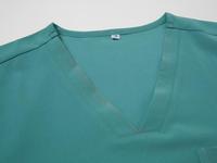 Haut de blouse médicale à col en V et manches courtes, extensible dans 4 directions, séchage rapide, double poche, uniforme médical multicolore, tunique d'infirmière d'hôpital