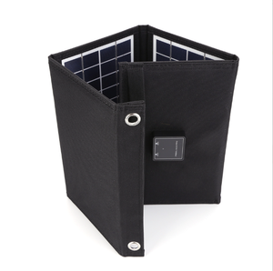 แผงชาร์จพลังงานแสงอาทิตย์แบบพับได้ 20W 5V โมโนคริสตัลไลน์ซิลิคอน สำหรับพกพา ใช้กลางแจ้ง ชาร์จแบตสำรองได้ มีพอร์ต USB คู่ ประสิทธิภาพ 19.5% - Product Image 3