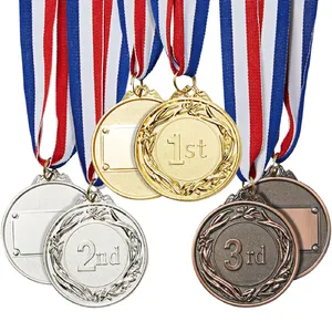 Sublimation medaille Gold Silber Bronze Rohlinge Drucken Taekwondo Metal Blank Trophäen und Medaille China Custom Black Medal Anhänger