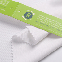Tissu en maille à carreaux recyclable pour vêtements de sport, uniformes d'école, chaussures de sport, Mini grille anti-fuite, tricot Jacquard