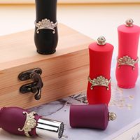 Portaagujas con Forma de Lápiz Labial, Estuche Portátil para Agujas, Organizador de Agujas de Coser de PP para Acolchado y Bordado